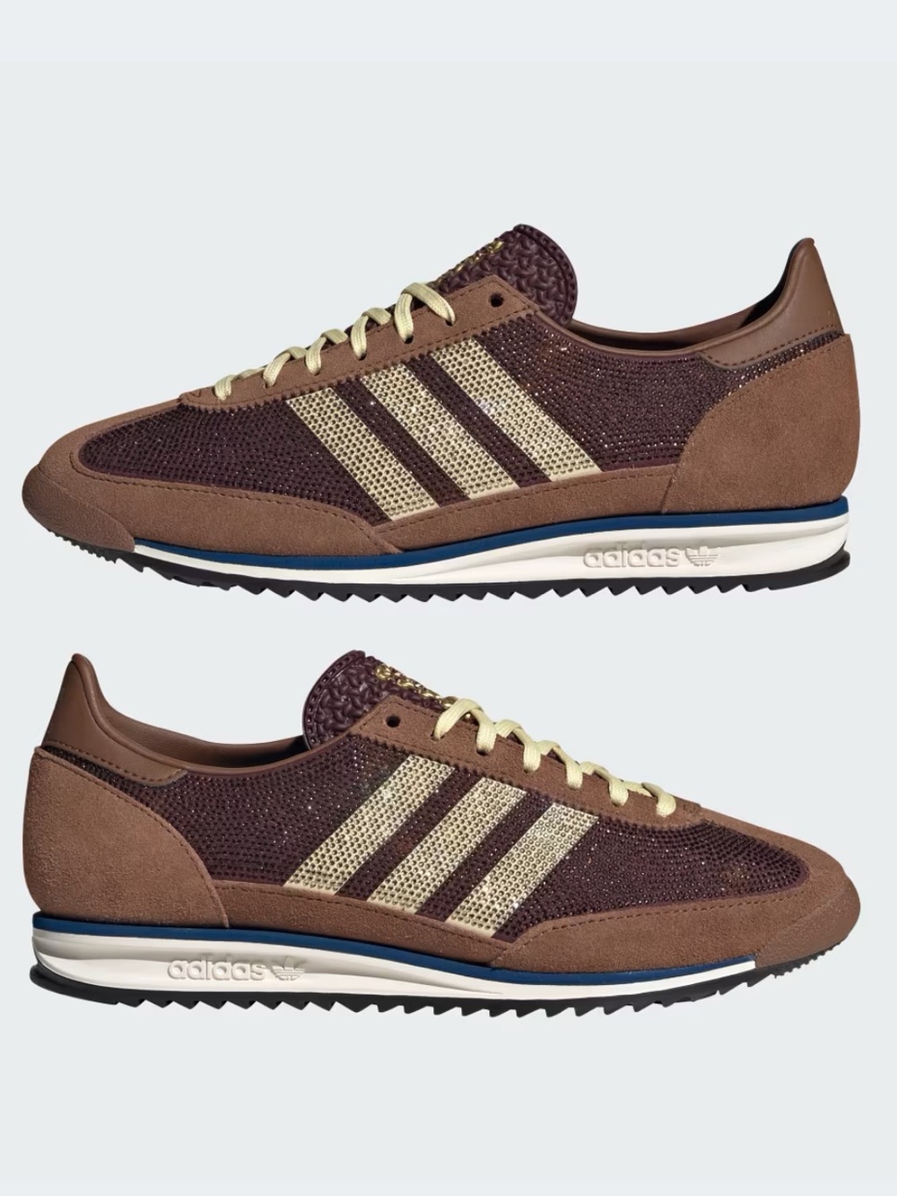 💎🤎 ADIDAS SL 72 RHINSTONE BROWN 🤎💎